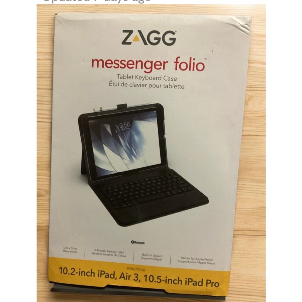 Zagg Apple IPad Messenger Folio
10.2 inch , Air 3 , 10.5 inch iPad Pro